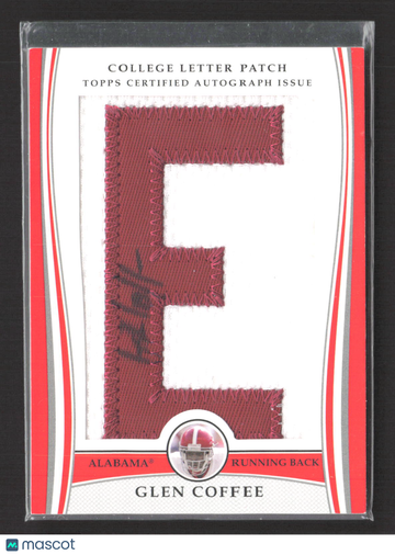 2009 Topps Glen Coffee #LAP-GC /115 College Letter Patch