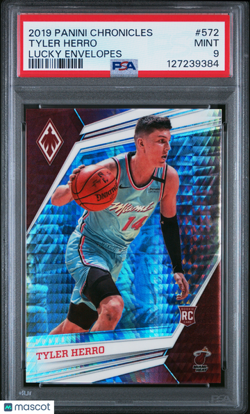 2019 Panini Chronicles Tyler Herro #572 Lucky Envelopes PSA 9