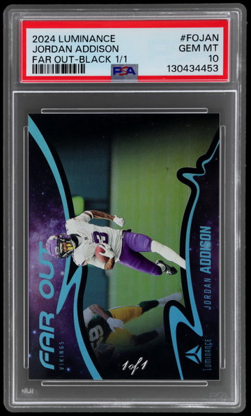 2024 Panini Luminance Jordan Addison Far Out Black PSA 10
