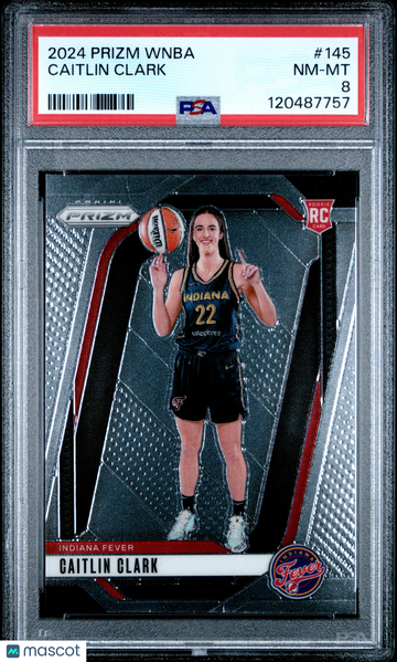2024 Panini Prizm WNBA Caitlin Clark #145 Rookie Rookie PSA 8