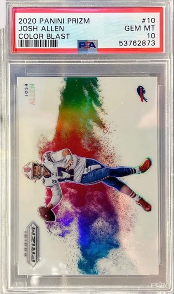 2020 Panini Prizm Josh Allen COLOR BLAST PSA GEM MT 10 LOW POP 🔥🔥 HIGH END! 🔥🔥