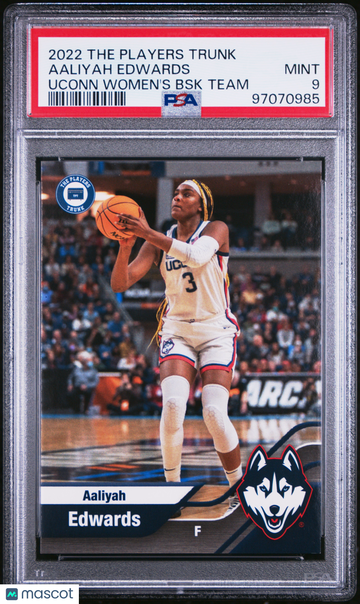 2022 The Players Trunk Uconn Women's Basketball Team Aaliyah Edwards Uconn Women's BSK Team PSA 9