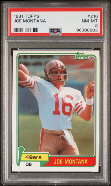 1981 Topps Joe Montana #216 PSA 8