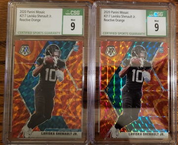 Laviska Shenault Jr Reactive Orange Rookie Mosaic CSG 9 lot x2 Jaguars
