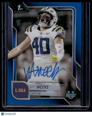 2025 Bowman University Chrome Whit Weeks #BCA-WW Blue /150