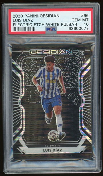 2020 Panini Obsidian Luis Diaz Electric Etch White Pulsar PSA 10