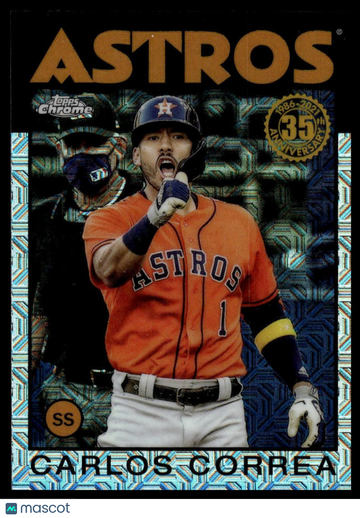 2021 Topps Carlos Correa #86TC-95 1986 Topps Baseball 35th Anniversary Chrome (Series 2)