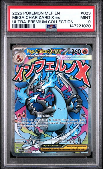 2025 Pokemon Black Star Promo Ultra Premium Collection Mega Charizard X Ex #023 PSA 9