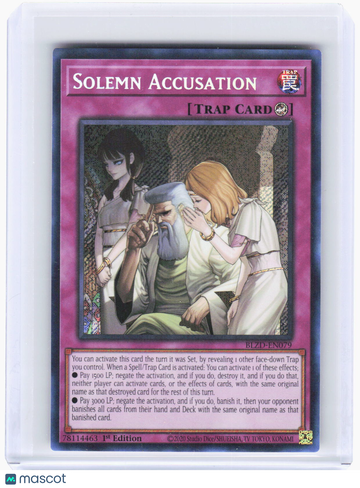 Blazing Dominion Solemn Accusation Foil Secret Rare 1st Edition #BLZD-EN079