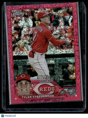 2023 Topps Chrome Tyler Stephenson #162 Magenta Speckle Refractor SN