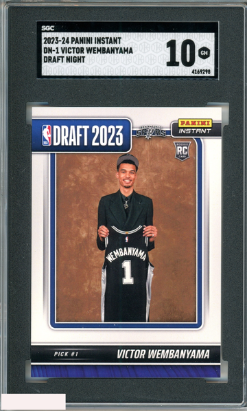 2023-24 PANINI INSTANT DRAFT NIGHT VICTOR WEMBANYAMA #DN-1 ROOKIE RC SGC 10 GEM