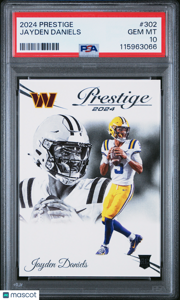 Graded 2024 Panini Prestige Jayden Daniels #302 PSA 10 Football Card