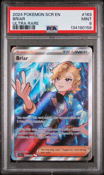 2024 Pokemon Scarlet and Violet Stellar Crown Ultra Rare Briar #163 PSA 9