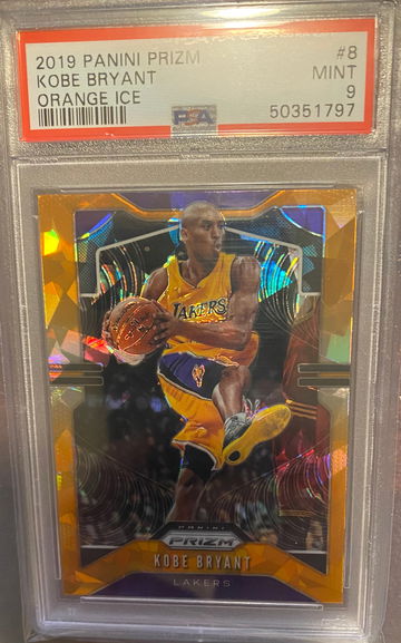 2019-20 Panini Orange Ice Prizm #8 Kobe Bryant Los Angeles Lakers HOF PSA 9!
