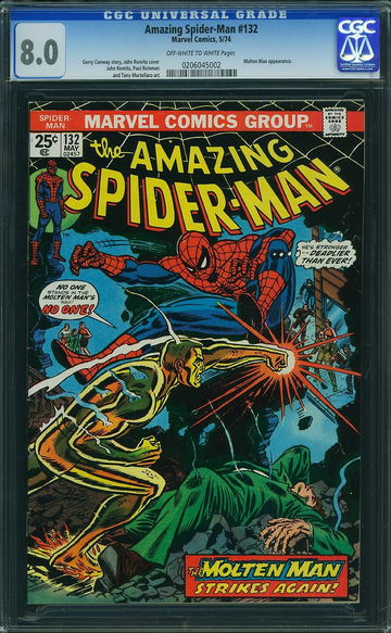 AMAZING SPIDER-MAN #132, CGC 8.0 VF