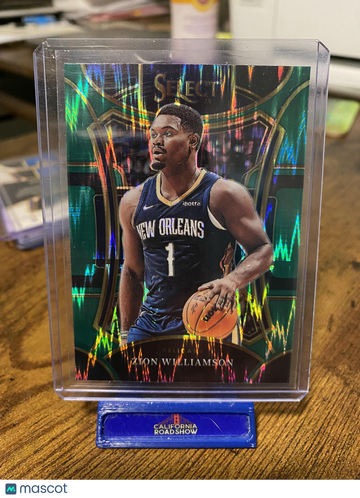 2023-24 Panini Select Zion Williamson #365 Green Shock Prizms