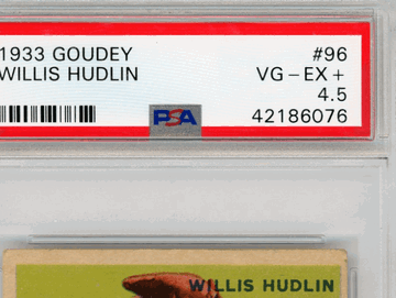 1933 Goudey Willis Hudlin #96 PSA 4.5