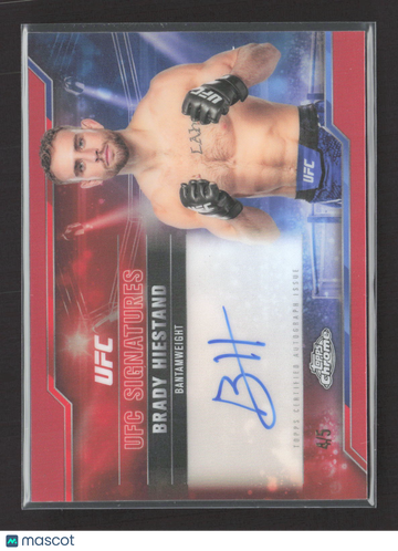 2025 Topps Chrome UFC Signatures Brady Hiestand #SIG-BH Red /5