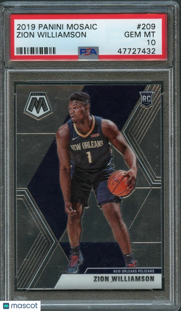 2019 Panini Mosaic Zion Williamson #209 PSA 10