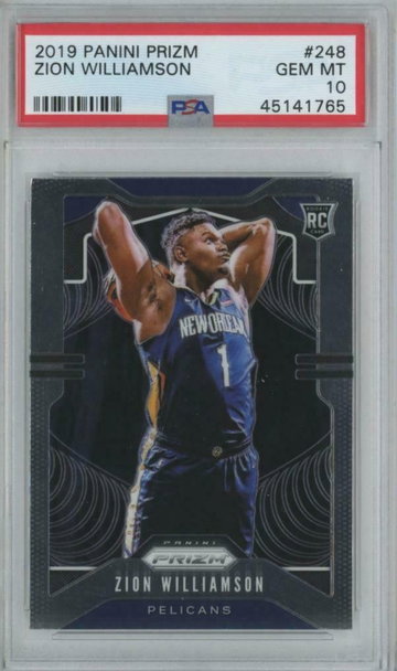 2019 Panini Prizm Zion Williamson PSA 10 Rookie