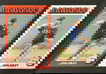 2024 Topps Heritage RED & WHITE SP Border JON GRAY TEXAS RANGERS Cards #66, #335