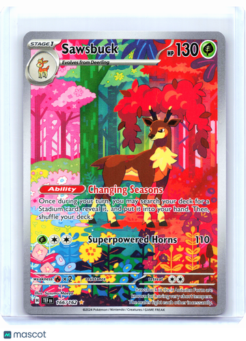 Temporal Forces Sawsbuck Holo Illustration Rare #166