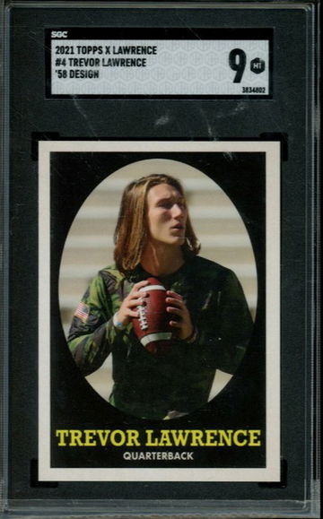  Have one to sell? Sell now - Have one to sell? Details about  2021 Topps 58 Design ROOKIE RC Trevor Lawrence #4 SGC 9