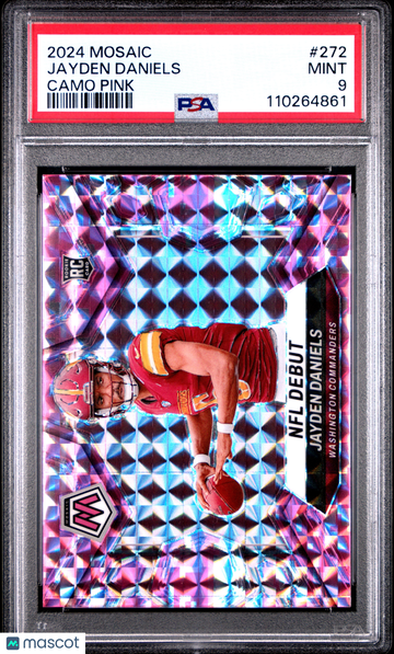 2024 Panini Mosaic Jayden Daniels #272 Camo Pink PSA 9