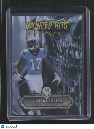 2024 WILD CARD HAUNTED HITS XAVIER LEGETTE #HHZ-XL ROOKIE /5 ZOMBIE SN,RC,/5