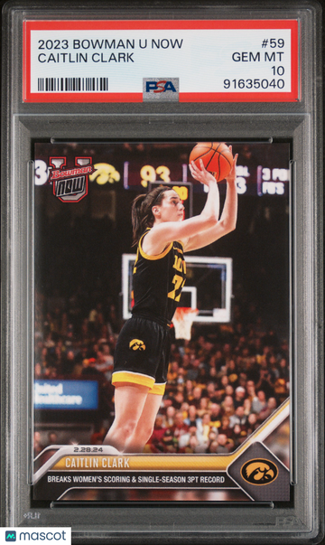 2023 Bowman U Now Caitlin Clark #59 Rookie PSA 10