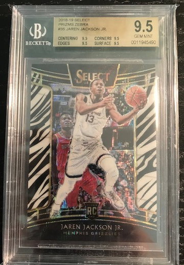 2018 Jaren Jackson select zebra rookie 9.5 true gem
