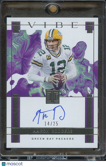 Aaron Rodgers 2025 Impeccable On Card Auto Autograph Green Bay Packers 14/25