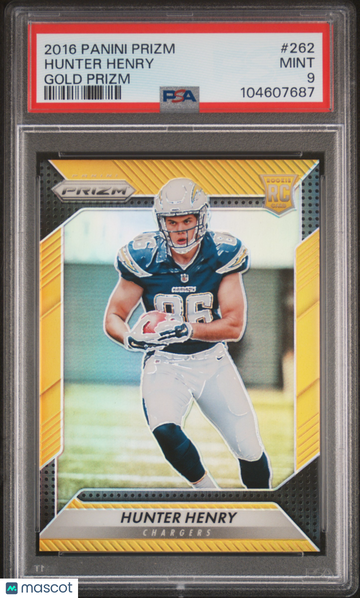 2016 Panini Prizm Hunter Henry #262 Gold PSA 9