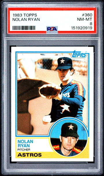 1983 Topps Nolan Ryan #360 PSA 8