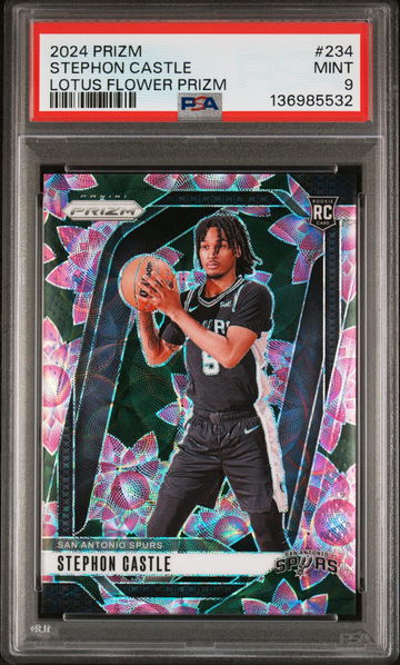2024 Panini Prizm Lotus Flower Prizm Stephon Castle #234 /18 PSA 9