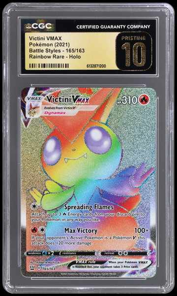 2021 Pokemon Sword And Shield Battle Styles Victini Vmax Secret Rare CGC 10 Pristine