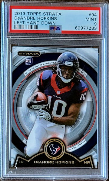 2013 SP DEANDRE HOPKINS Topps Strata LEFT HAND DOWN PHOTO VARIATION PSA 9 LOW POP Rookie #94