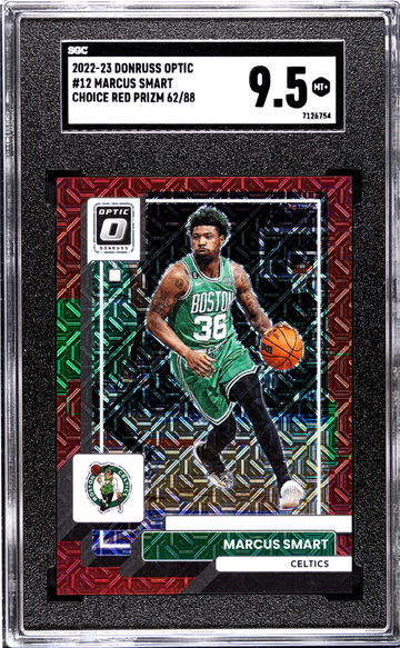 2022-23 Donruss Optic Choice Red Prizm Marcus Smart #12 /88 SGC 9.5