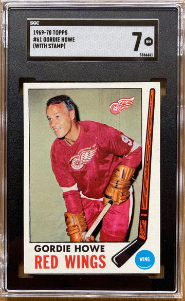 1969-70 Topps Gordie Howe SGC 7 (with stamp)