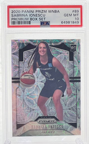 2020 Panini Prizm WNBA #89 Sabrina Ionescu Premium Box Set /99 PSA 10 Gem Mint