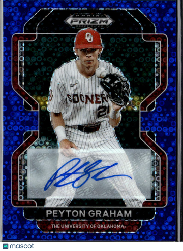 Peyton Graham 2022 Panini Prizm Draft Picks Auto Blue Circles /25 Oklahoma Sooners
