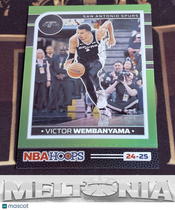 2024-25 Hoops Victor Wembanyama #165 Premium Prizms Lime Green SN