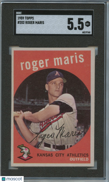 1959 Topps Roger Maris #202 [Base] Base Set SGC 5.5