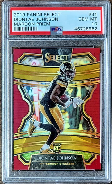2019 SP /149 DIONTAE JOHNSON Panini Select MAROON Prizm PSA 10 POP 10 Rookie #31