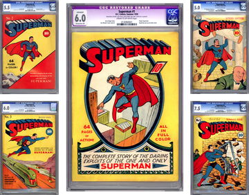 SUPERMAN 12345 CGC 6.0+ WORLDS 1ST SUPERHERO & THE COLLECTION OF A LIFETIME 1939 PAST & PRESENT 1939
