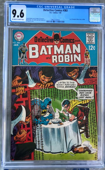 Detective Comics #383 (1969) CGC 9.6 -- O/w to White pages; Last Elongated Man