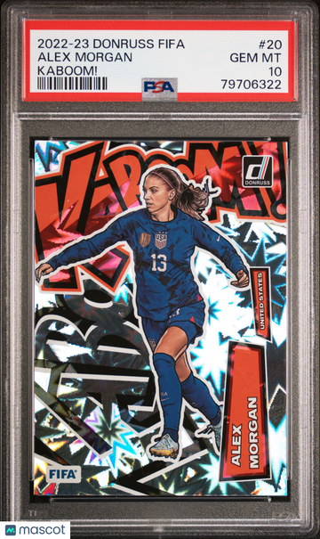 2022 Panini Donruss FIFA Kaboom! Alex Morgan #20 PSA 10