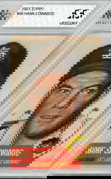1953 Topps Hank Edwards #90 BVG Beckett 5.5 P1225
