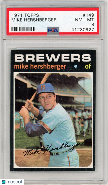 1971 Topps Mike Hershberger #149 PSA 8
