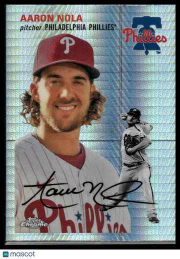 2023 Topps Chrome Platinum Anniversary Aaron Nola #306 Prism Refractor